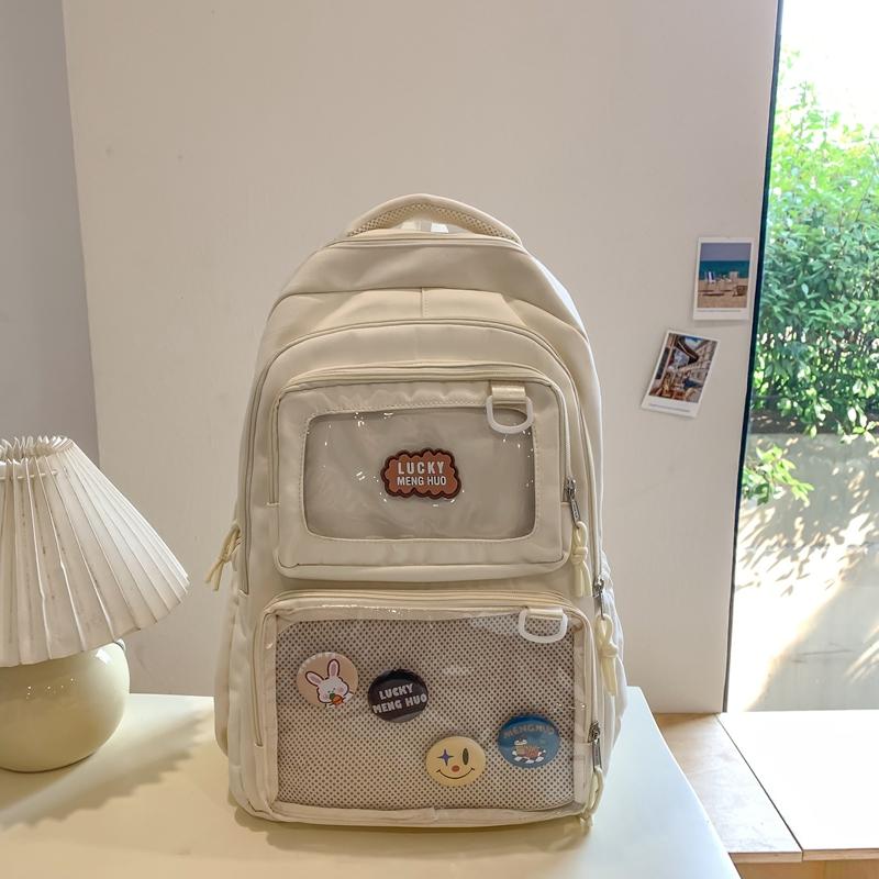 Рюкзак большой емкости, женский рюкзак в студенческом стиле, школьная сумка, однотонная сумка на плечо