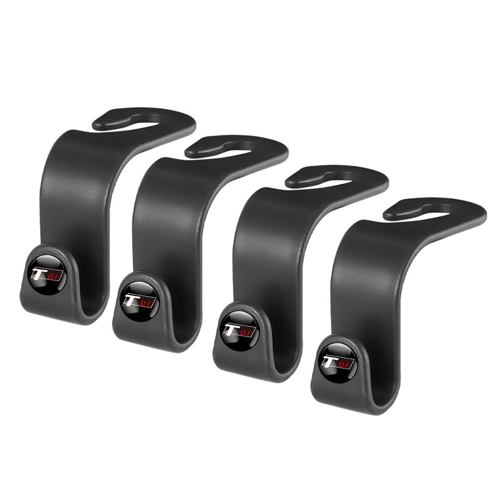 For Volkswagen n12/4pcs ABS Car Interior Seat Headrest Back Hanger Storage Hooks Valve Cap For VW R32 Golf Beetle EOS GTI Tiguan Passat Jetta MK4