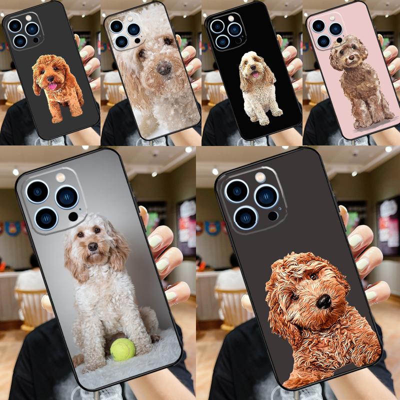 Cute Cockapoo Dog Case For Oppo A17 A60 A40 A80 A16 A76 A96 A98 A58 A78 A18 A38 A57 A74 A54 A94 A15 A5 A6 Pro