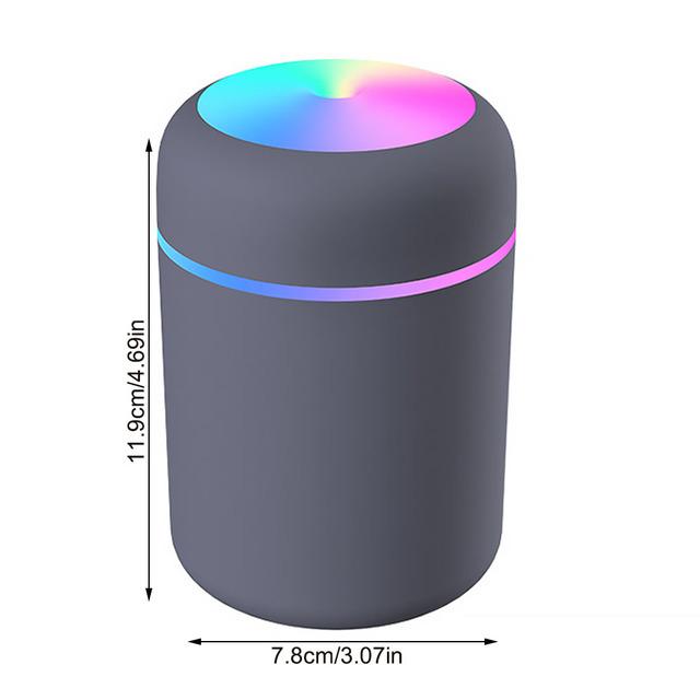 Многофункциональный автомобильный ультразвуковой увлажнитель с RGB-подсветкой и диффузором для ароматерапии на 300 мл для компактных пространств