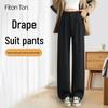 FitonTon Women's High-Waist Wide-Leg Trousers
