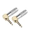3.5mm 3/4 Poles Speaker Terminal Right Angle Earphone Adapter  for Headphones/Phone/PC/Laptop