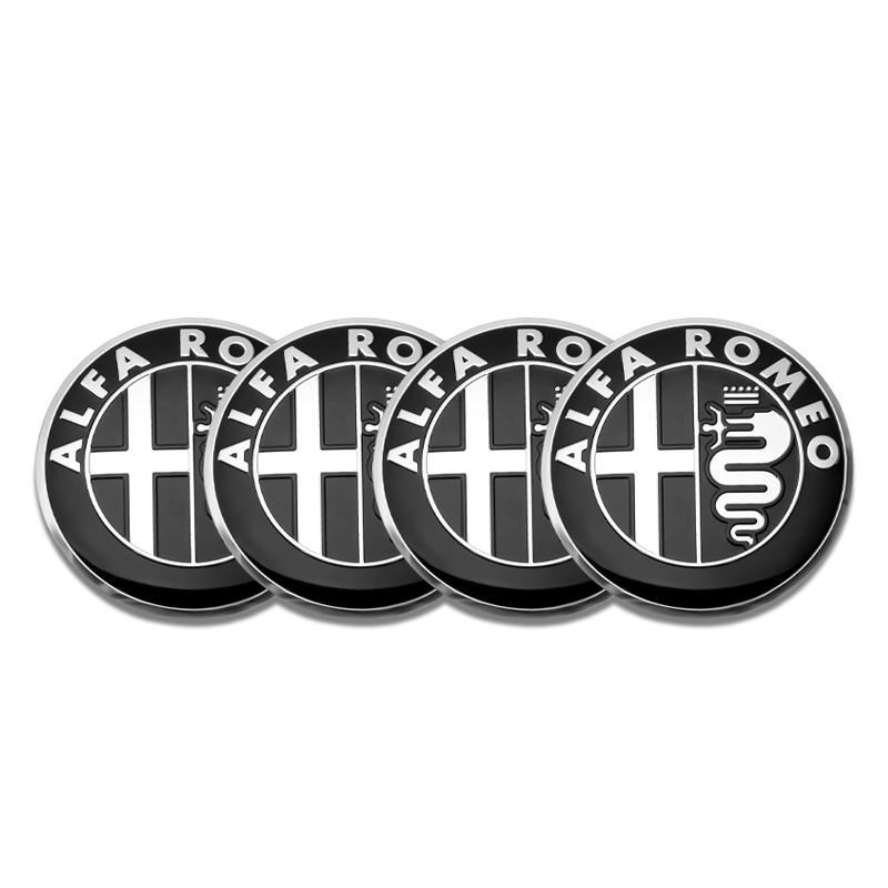 56mm Car Wheel Center Hub Cap Rim Cover Emblem Sticker For Alfa Romeo Mito Brera 147 Giulietta 159 156 Stelvio Sportiva Giulia