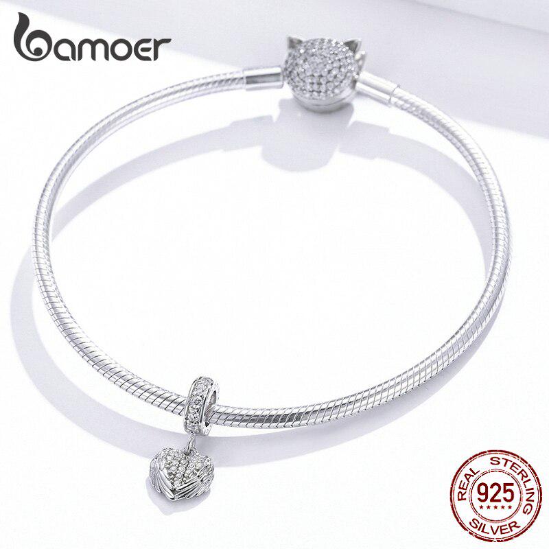 BAMOER оригинальный дизайн стерлингового серебра 925 пробы милые животные подвески подходят браслет модные украшения