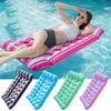 Inflatable Floating Bed Portable Inflatable Water Sleeping Bed Foldable Swimming Pool Air Mattress for Swimming Pool Party