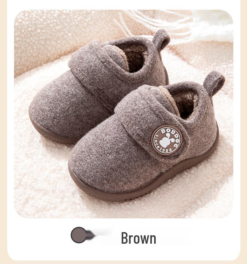 Теплые хлопковые велюровые ботинки Bobodou для детей - Зимняя обувь для мальчиков и девочек