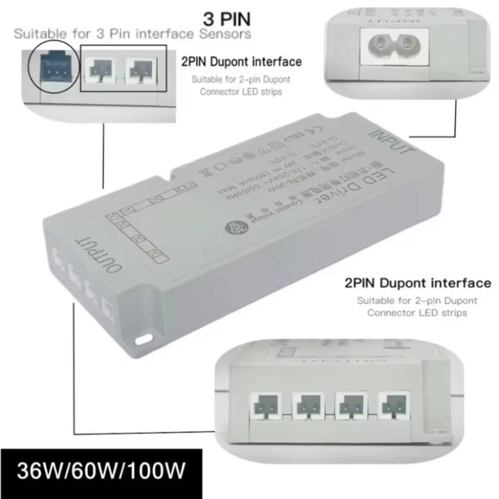 AC220V в DC12V/24V импульсный источник питания трансформаторы EU вилка домашнее освещение шкафы гардеробы светодиодная лента затемнение 36W-150W