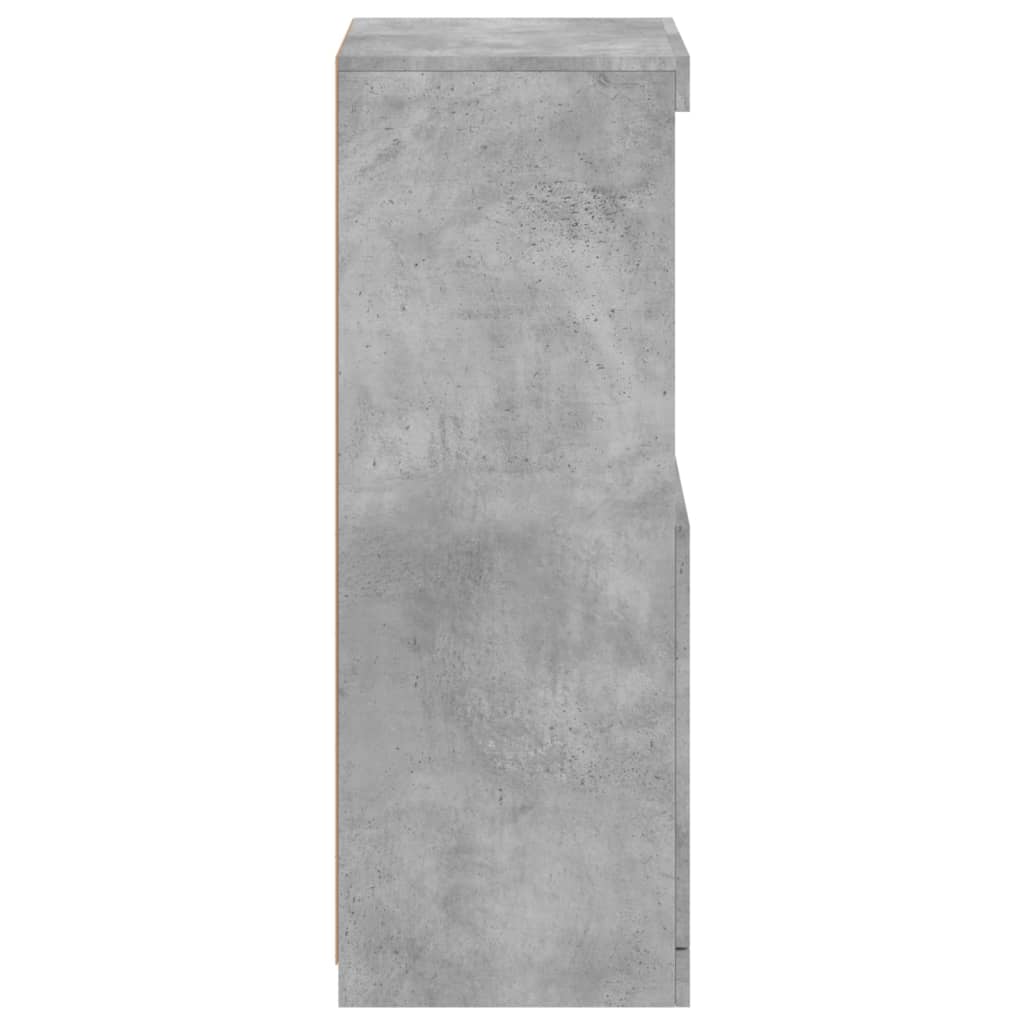 Vidaxl Szafka Z Oświetleniem Led, Szarość Betonu, 41X37X100 Cm