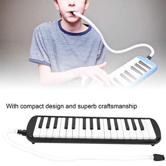Melody Lightweight and Comfortable for Beginners and Kindergarteners 32-Key Harmonica, (Black)