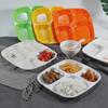Меламиновый набор подносов для школьного фаст-фуда: Имитация фарфора, многосекционная посуда для столовых