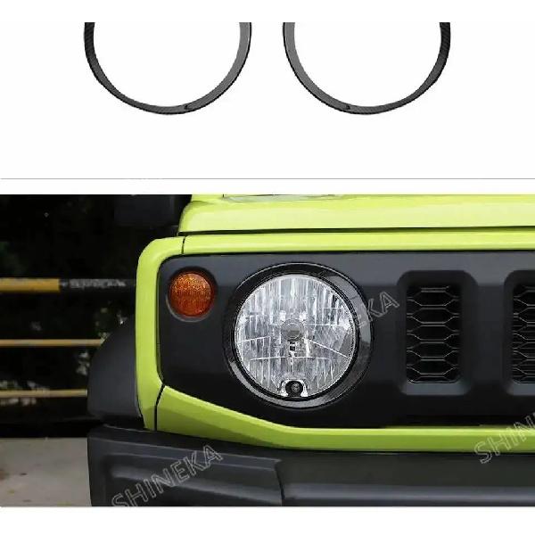 SHINEKA Car Front Headlight Lamp Decoration Cover Stickers For Suzuki Jimny 2019 2020 2021 2022 2023 2024 Exterior Accessories
