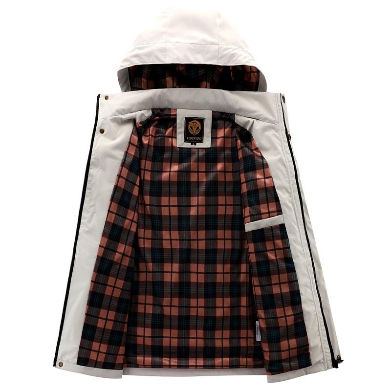 Мужская куртка с капюшоном весной и осенью, уличная ветровка, ветрозащитная теплая одежда средней длины