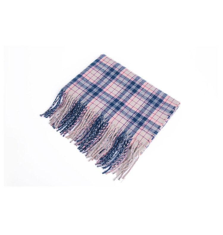 Осенне-зимний шарф, женский клетчатый шарф с кисточками, шаль