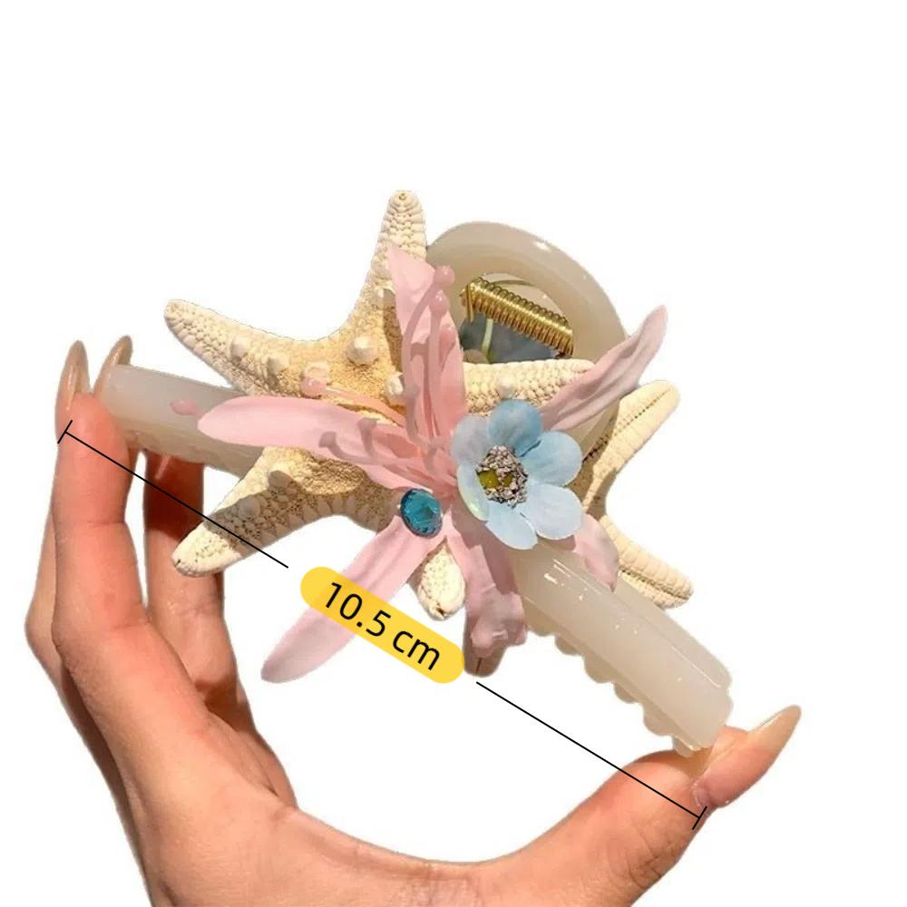 Handmade Hair Claw Flower Hair Accessories New Starfish Shell Hairpins  Hair Decorations