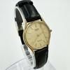[USED] SEIKO EXCELINE Round Gold Leather Strap Watch