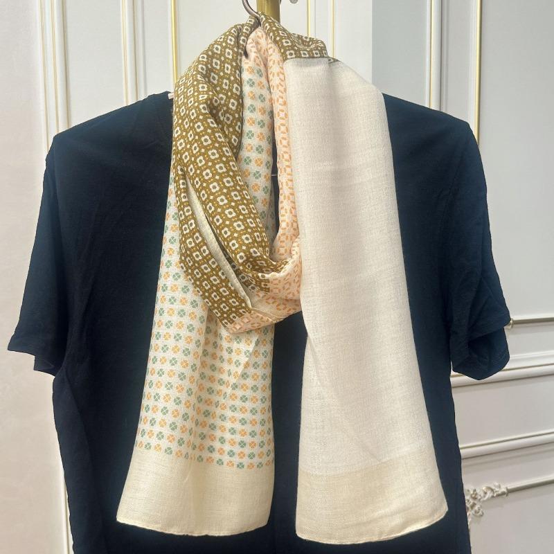 New Fashion Letter Polka Dot Printed Cotton and Linen Scarf Classic Autumn and Winter Warm Scarf Sunscreen Shawl
