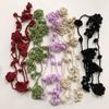 Temperament Rose Handmade Waist Chain Women'S Elegant Versatile Crochet Flower Long Necklace Decorative Skirt Belt Accessories