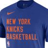Nike New York Knicks 2023/24 Sideline Legend Performance Training Удобный мягкий пуловер с круглым вырезом и коротким рукавом Футболка мужская, топы синего цвета FJ0182-495
