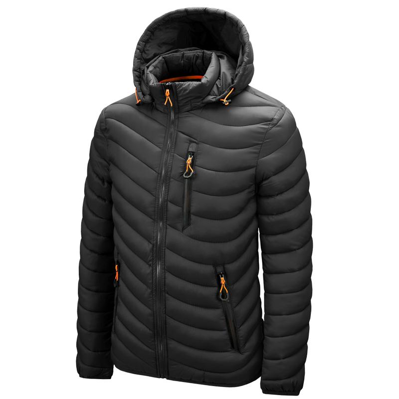2023 Men New Warm Waterproof Parkas Jacket Coat Mens Hooded Casual and Lightweight Cotton Jacket Outwear Detachable Hat Outfits Parkas Coat Male