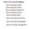 Replacement 22mm Silicone Watch Strap For Suunto 5 Peak/Suunto Vertical Correa Breathable Watchband For Suunto 9 Peak Wristband