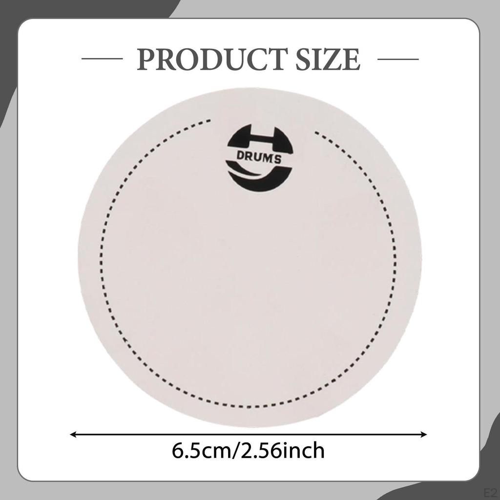 2 x Барабанная одинарная педаль Самоклеящаяся Профессиональная Диаметр 2,6 дюйма Аксессуары для бас-бочек Барабанная пластина