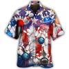 New Vintage Bowling Pattern 3D Print Men's Shirts Classic Street Shirt Oversized Men Womens Clothes Blouse