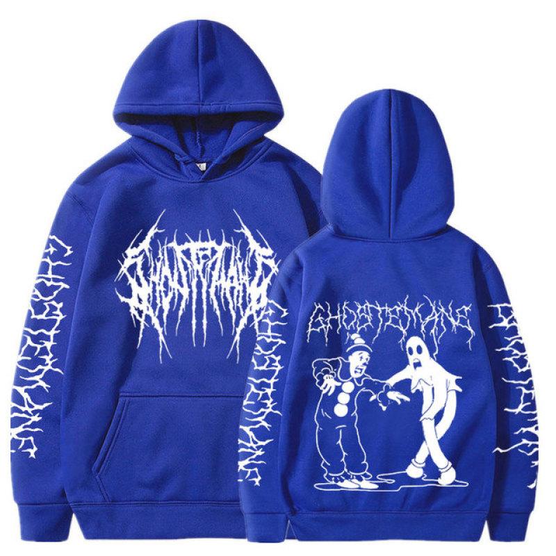 Ghostemane Худи с двусторонним принтом Свитшот Мужская мода Хип-хоп Металл Рок Худи Спортивный костюм Оверсайз Y2k Уличная одежда Уличная одежда