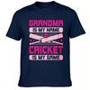 Big Size Tee Travel Oneck Tshirt Oversized Grandma Is My Name Cricket Is My Game Hiphop Unisex Teeshirt Vintage Tshirt