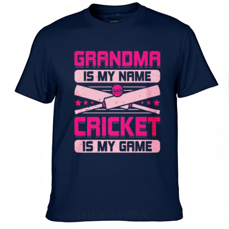 Big Size Tee Travel Oneck Tshirt Oversized Grandma Is My Name Cricket Is My Game Hiphop Unisex Teeshirt Vintage Tshirt