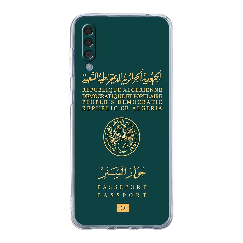Phone Case For Samsung A16 A14 A12 A22 A32 5G A34 A42 A52 A54 A50 A70 A72 A30 A40 A20E A10S A20S A04S A06 Cover Algeria Passport