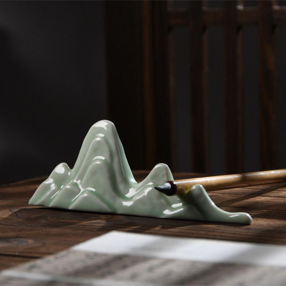 Durable Ceramic Pen Holder Creative Writing Brush Rack  Stationery Supplies