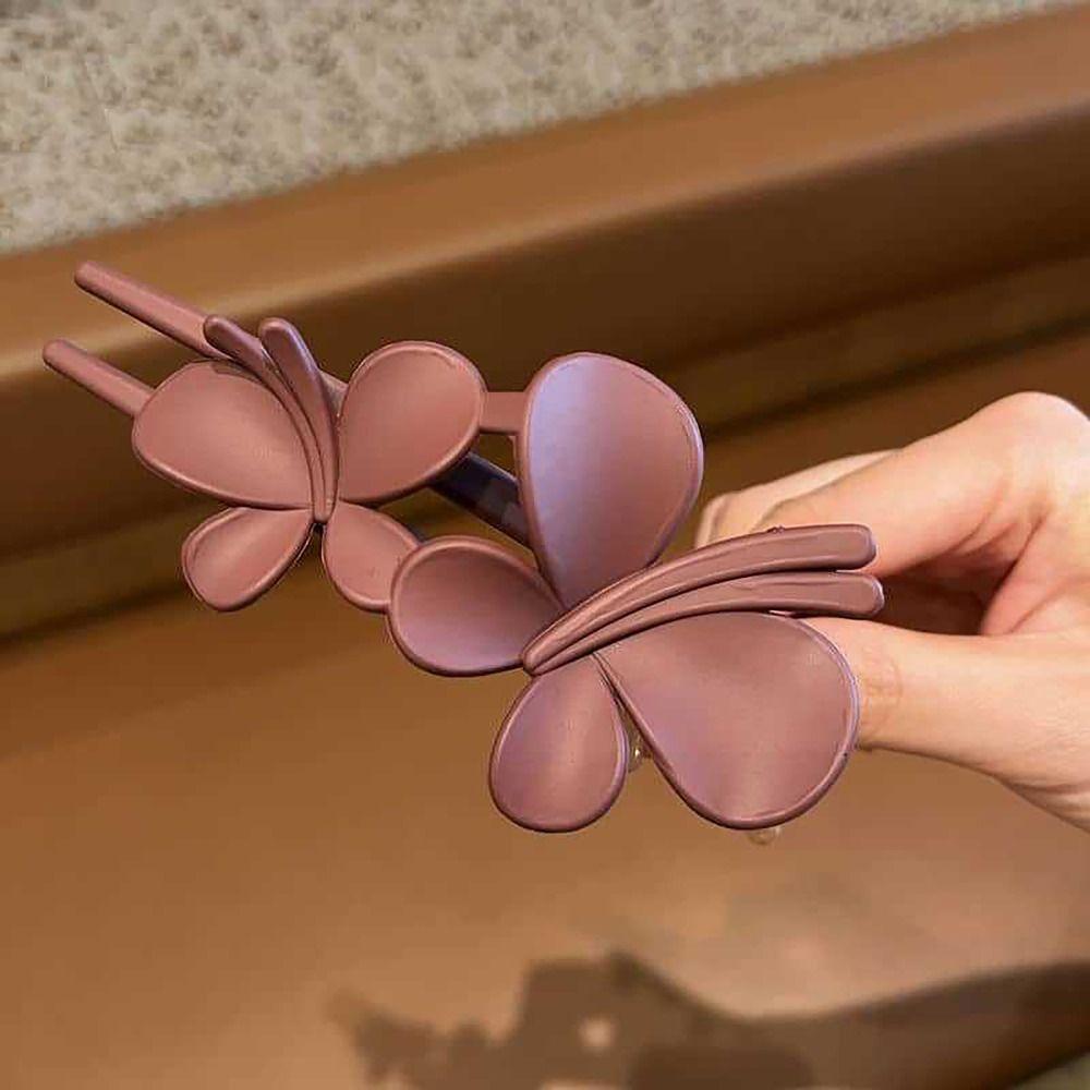 No Bend Butterfly Alligator Hair Clips Matte Flat Hair Clips Duck Billed Hair Clips  Women Girls