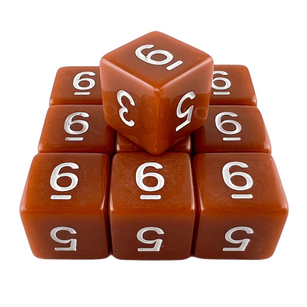 Многогранные игральные кости 10 шт. 6-гранные игральные кости цифровые игральные кости для ролевой игры DND настольные игровые аксессуары