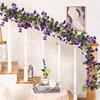Многоцветная Ипомея Искусственный Цветок DIY Зеленые Листья Симуляция Листьев Эвкалипта Искусственные Цветы Аксессуары Растения Венок