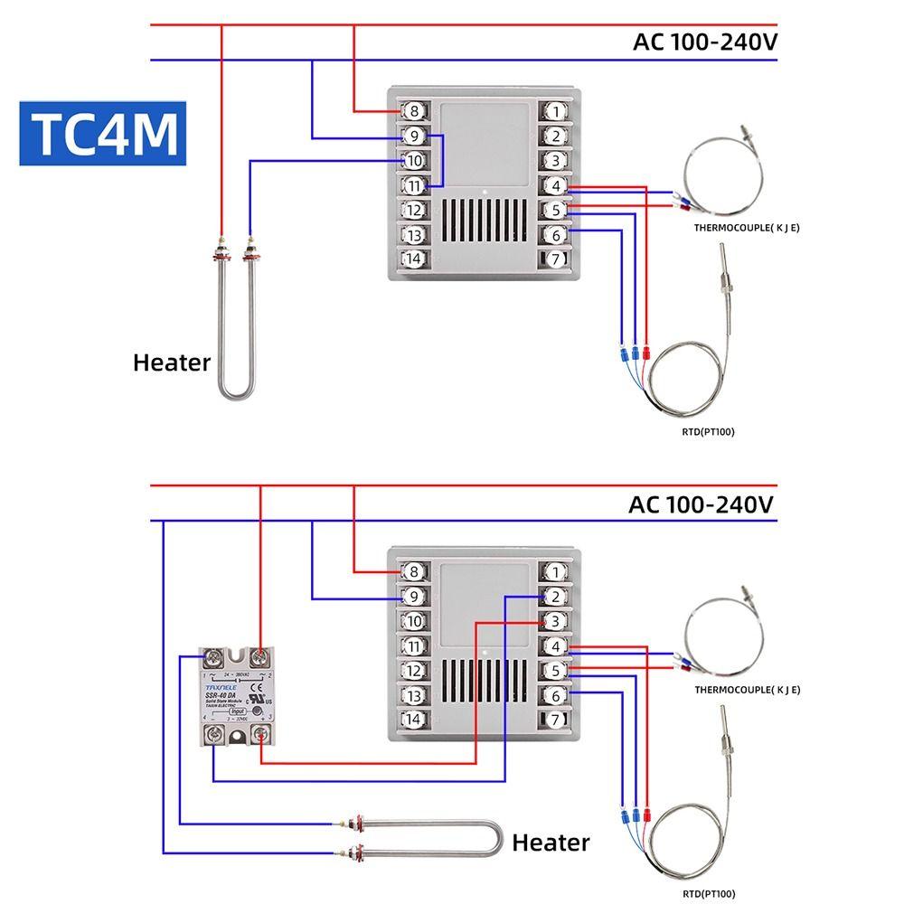 Высокоточный 110В 220В TC4S TC4H TC4L TC4M Цифровой ПИД-термостат Двойной SSR-реле Регулятор Контроллер температуры