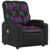 VidaXL Fauteuil de massage inclinable Noir Similicuir 372510