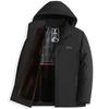Thickened Velvet Winter Coat for Men with Detachable Hood Down Cotton Jacket for Middle-aged Men