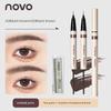 Novo Double-Headed Water Eyebrow Pencil Eyebrow Cream Distinct Look Durable Waterproof and Sweatproof Crouching Silkworm Eyelid down to Eyelash Novice