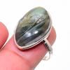 Кольцо ручной работы из стерлингового серебра 925 пробы с лабрадоритом, размер 9 i1H64