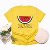 This Is Not A Watermelon T-Shirt Funny Watermelon Tshirts Women Short Sleeve Graphic T Shirts Peace and Love Tee Streetwear Tops