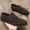 New Designer Gentleman Pointed Brown Black Wedding Formal Suede Leather Shoes For Men Casual Loafers Homecoming Dress Footwear