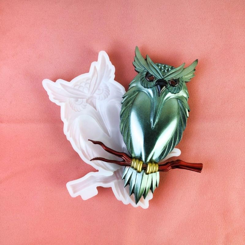 Креативные и потрясающие статуи совы, экспо формы из смолы, многоразовая силиконовая форма, прозрачная/синяя форма из смолы для изготовления подарков
