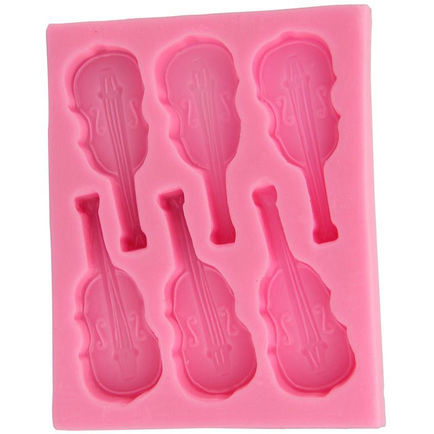 Musical Instrument Notes Baking Silicone Mold Headphone Radio Guitar Violin Fondant Chocolate Mould DIY Decor Baking Tools