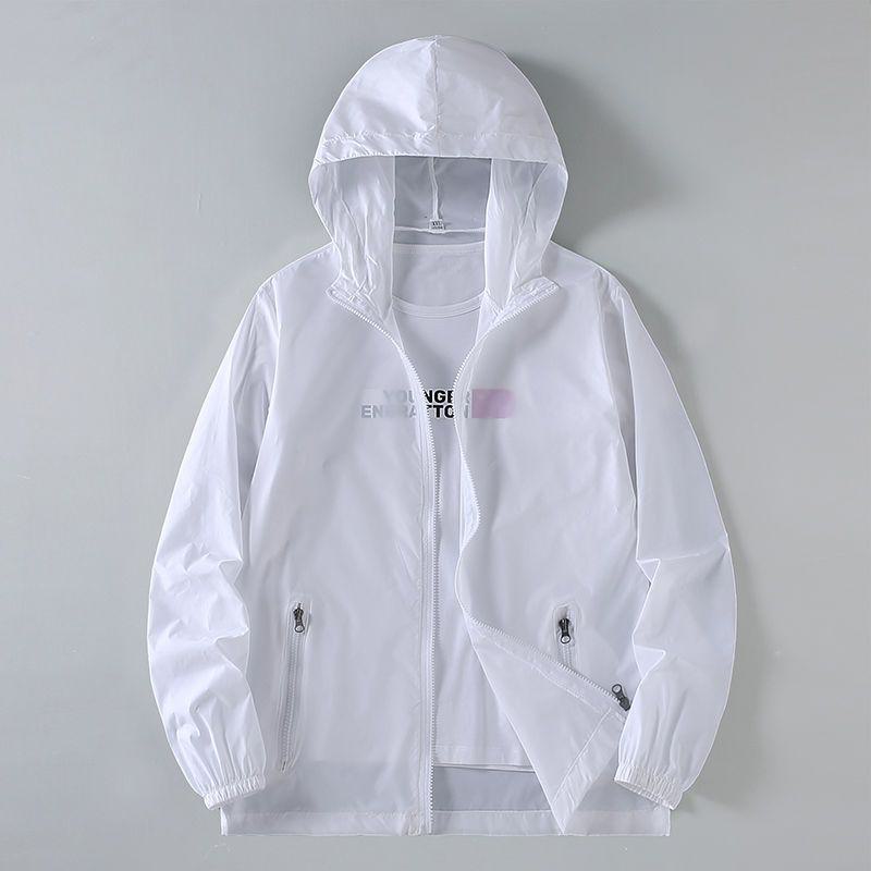 Мужская летняя солнцезащитная одежда: Ультратонкая, прохладная, дышащая куртка с капюшоном и защитой от ультрафиолета