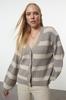 Women's Fashionable Stylish Cardigan Mink More Sustainable Wide Fit Soft Textured Knitwear Cardigan