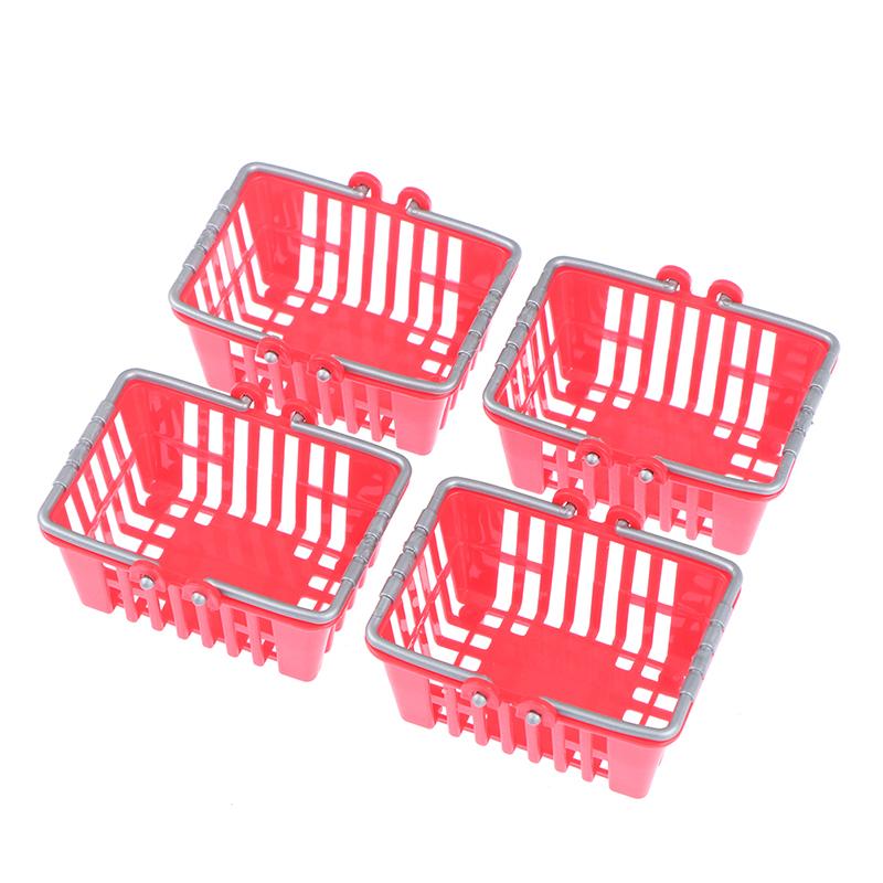Shopping Basket Toys Kids Mini Supermarket Shopping Hand Basket Model Doll House