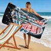 Villa Print Beach Towel, Large Soft Quick Dry Towel for Beach Camping Swimming