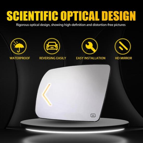 Driver Side Heated Mirror Glass W/Turn Signal For Toyota Tundra EOOH