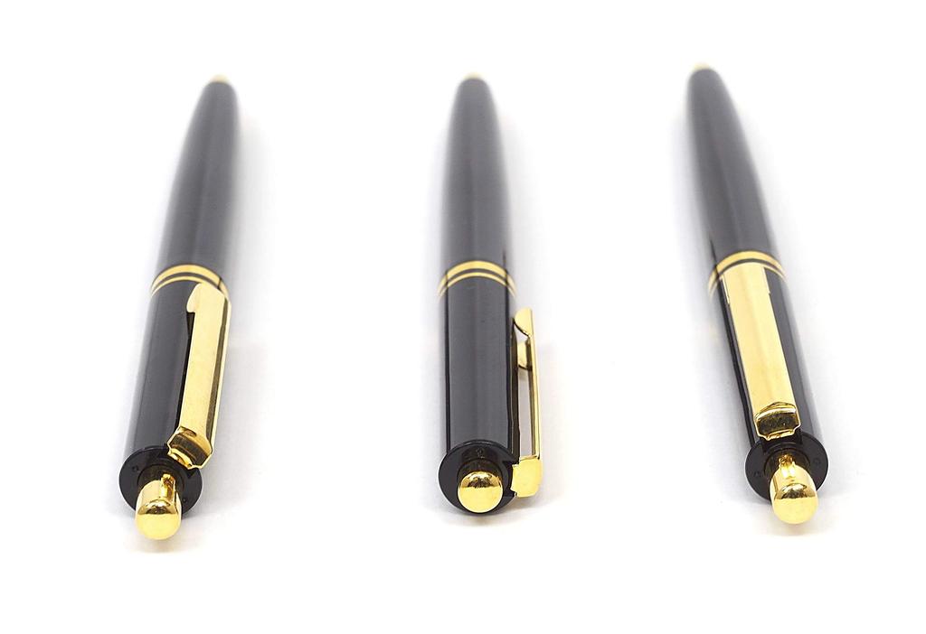 Тонкий пенал из воловьей кожи, красно-коричневый, набор AP300, переиздание 1965 года, шариковая ручка с металлическим зажимом, черного цвета ASCR-AP300B-B