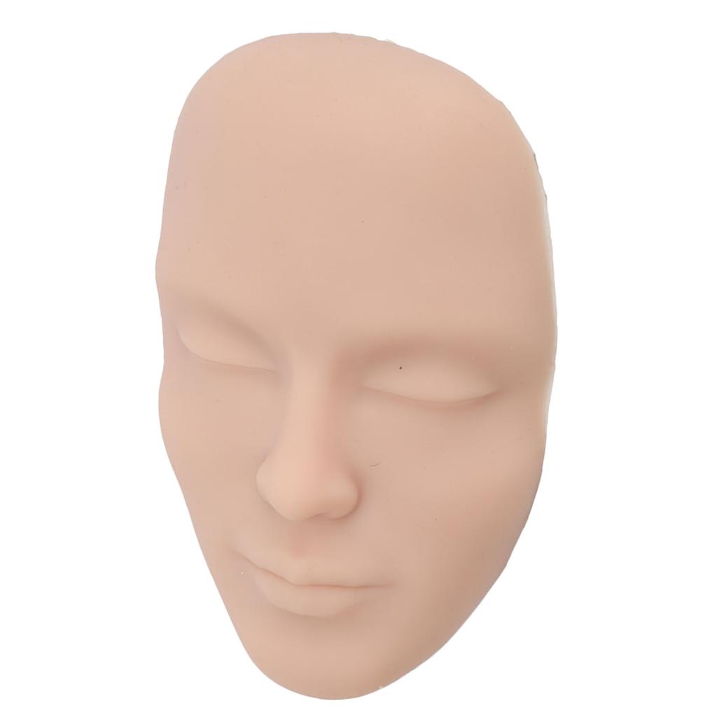 3D Тренировочная маска для макияжа Реалистичная многоразовая силиконовая косметическая маска-манекен с 7 кистями для начинающих среднего уровня